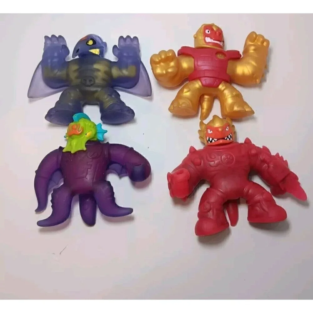 Heroes of Goo Jit Zu Figure Lot of 4 Figures Moose Toys Assorted Stretchy